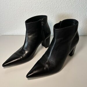 Stuart Weitzman Sleek Black Ankle Boots